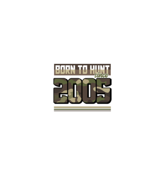 Born to hunt since 2005 model albastru jeanși pe tricou