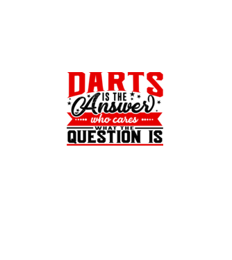 Sport is the answer DARTS model alb pe tricou