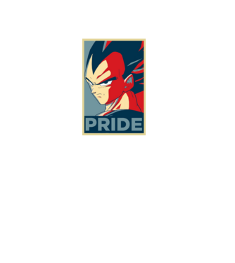 vegeta pride dragonball model negru pe tricou