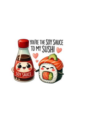 Soy Sauce to my Sushi model albastru deschis pe tricou