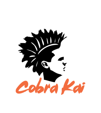 cobra kai punk model alb pe tricou