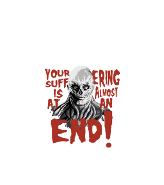 vecna your suffering is almost at an end model negru pe tricou
