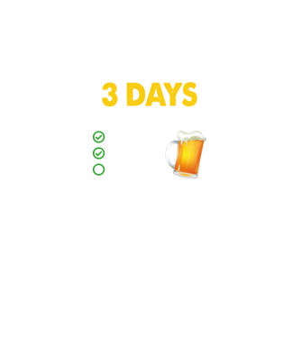 I only drink 3 days a week model negru pe tricou