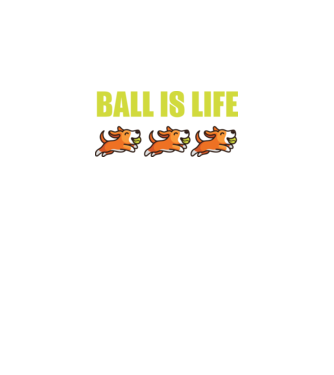 Ball is life model negru pe tricou
