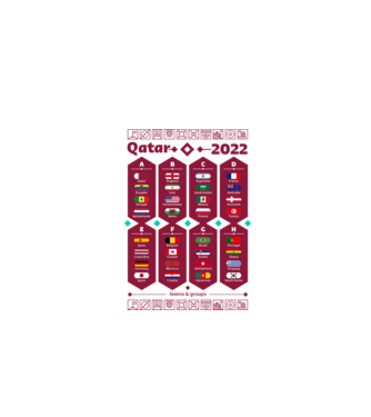 Qatar 2022 teams - groups white model alb pe tricou