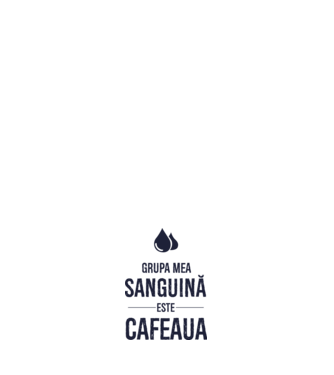Grupa mea sanguină este cafeaua model alb pe tricou