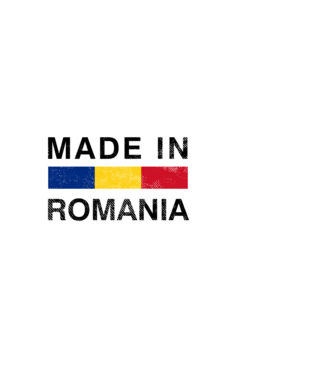 made in romania model alb pe tricou