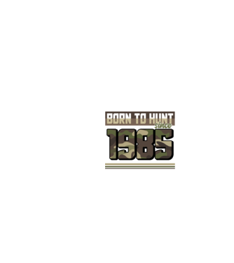 Born to hunt since 1985 model negru pe tricou