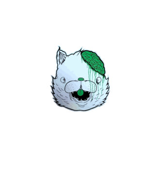 Dropdead! Cat model alb pe tricou