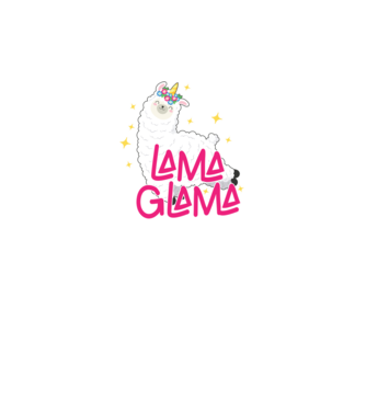 Lama glama model negru pe tricou