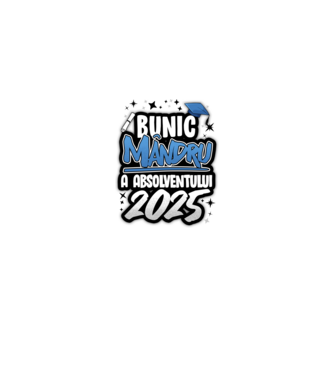 Bunic MÂNDRU a absolventului model alb/roșu pe tricou