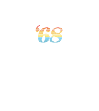 Retro Birthday 1968 model negru pe tricou