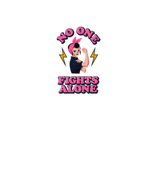 No one fights alone pinup model alb pe tricou