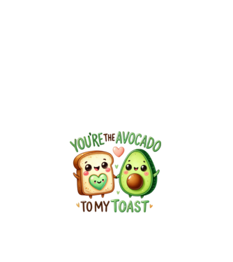 Avocado to my Toast model alb pe tricou