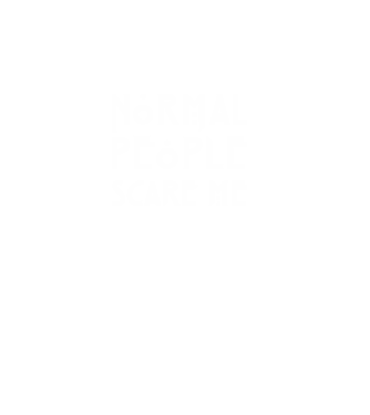 Normal people scare me model negru pe tricou