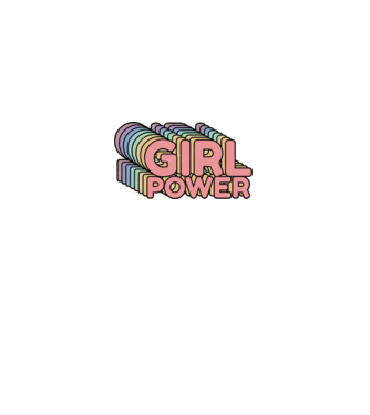 Girl power model alb pe tricou