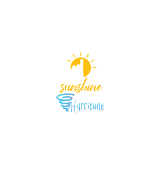 April Girls are Sunshine mixed with a little Hurricane model negru pe tricou