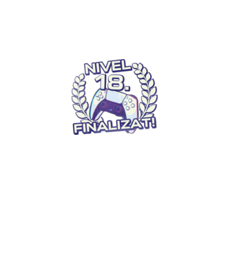 Nivel 18 finalizat! model negru pe tricou