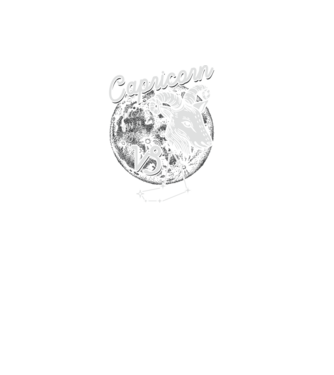 Zodiac bărbat CAPRICORN retro model negru pe tricou