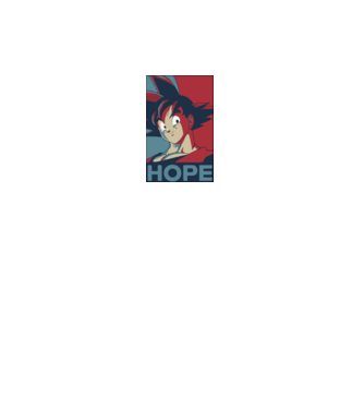 goku hope dragonball model negru pe tricou