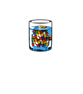 Rubik Ice model alb pe tricou