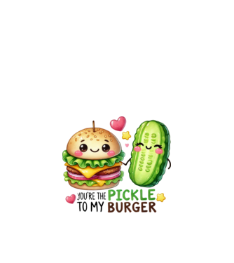 Pickle to my Burger model alb pe tricou