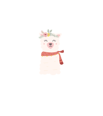 Baby lama model roz deschis pe tricou