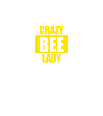 Crazy bee lady model negru pe tricou