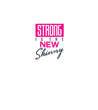 Strong is the new skinny model alb pe tricou