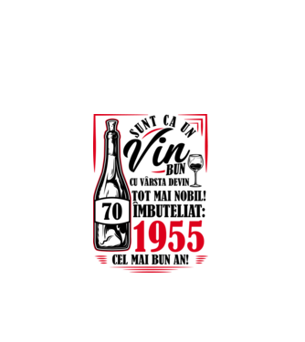 Un Vin Bun 1955 - Alb model alb pe tricou