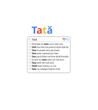 căutare Google Tată model negru pe tricou