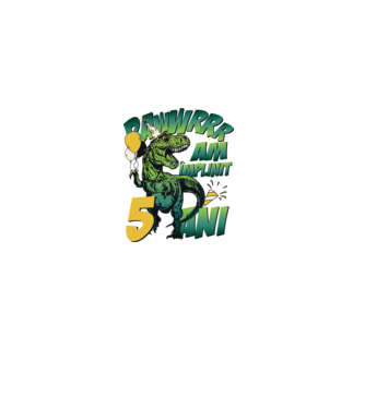 Rawr Am împlinit 5 ani model alb pe tricou