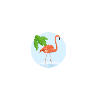 Flamingo model negru pe tricou