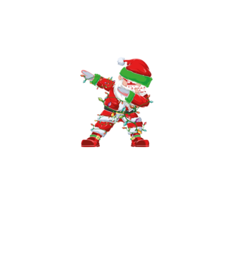 Dab Santa model negru pe tricou