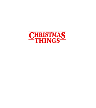 Christmas Things model negru pe tricou