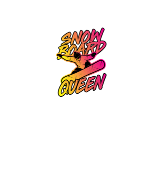 snowboard queen model negru pe tricou
