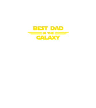 Best dad in the galaxy model negru pe tricou