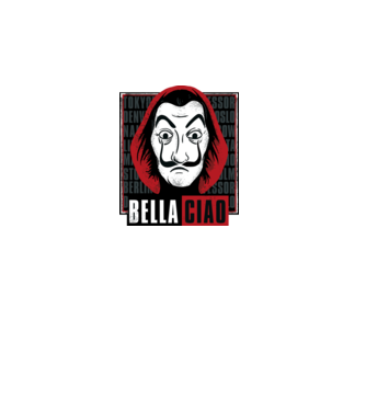 bella ciao dali model negru pe tricou
