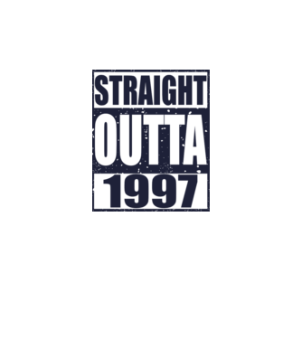 Straight Outta - 1997 model galben neon pe tricou