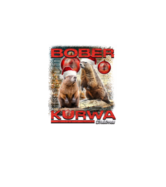 Bober kurwa christmas universe model negru pe tricou