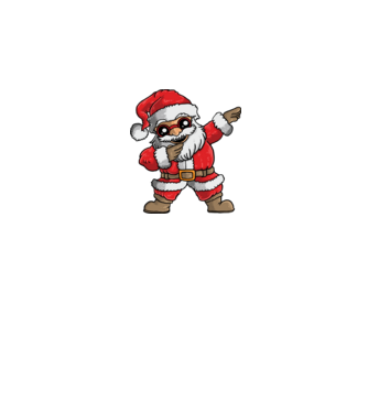 Santa dab model negru pe tricou