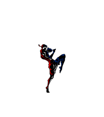 Muay Thai model alb pe tricou