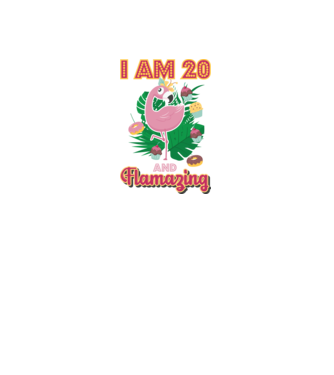 FLAMAZING Birthday 20 Years old model galben neon pe tricou