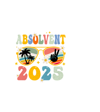 Absolvent 2025 model negru pe tricou