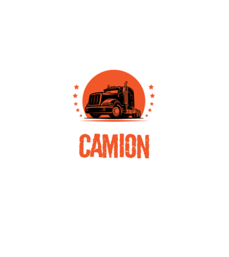 Bărbatul adevărat conduce un camion model negru pe tricou