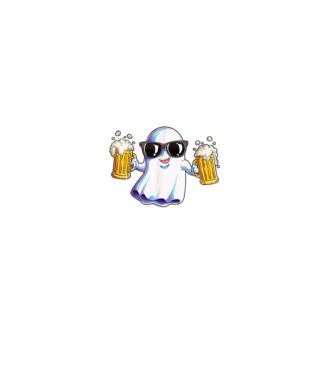 Im just here for the boos model negru pe tricou