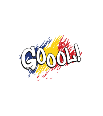 GOOOL model alb pe tricou
