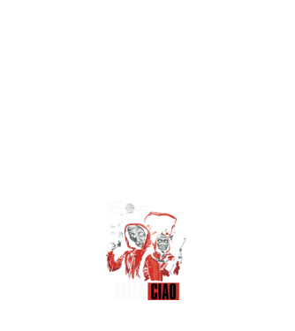 bella ciao money heist model alb pe tricou