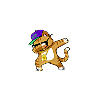 Cool Cat DAB model roșu pe tricou