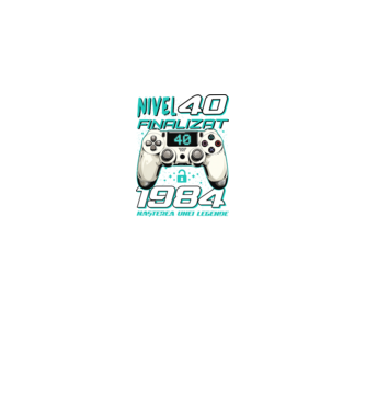 Nivel finalizat 40 1985 model negru pe tricou